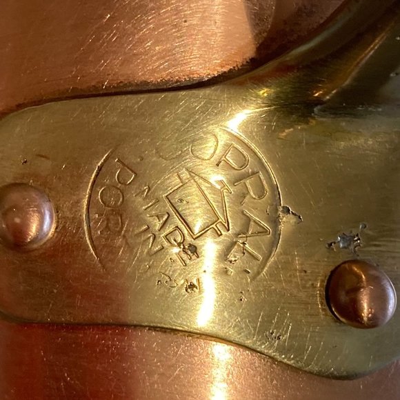 Vintage Metal Copper and Brass Cooking Pot - Picture 4 of 5